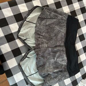 Lululemon Black and White Patterned Shorts.